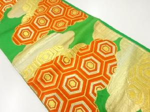 アンティーク　雲取りに亀甲模様織出し袋帯（材料）